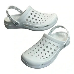 Joybees White Slip On Water Comfort Clog Shoes Unisex Womens 9 Mens 7